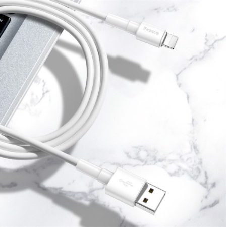 [Chính hãng] Cáp sạc nhanh Lightning Baseus Mini White Cable 2.4A (Bảo hành 12 tháng)
