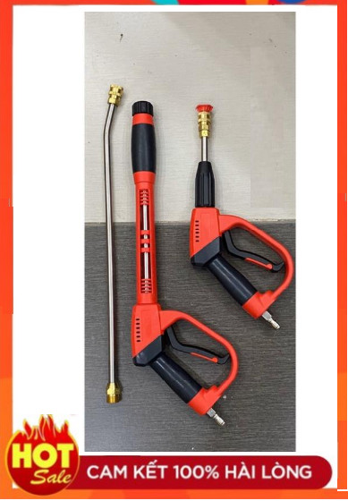 Súng rửa xe cao áp dài 35cm (Tặng kèm Béc)