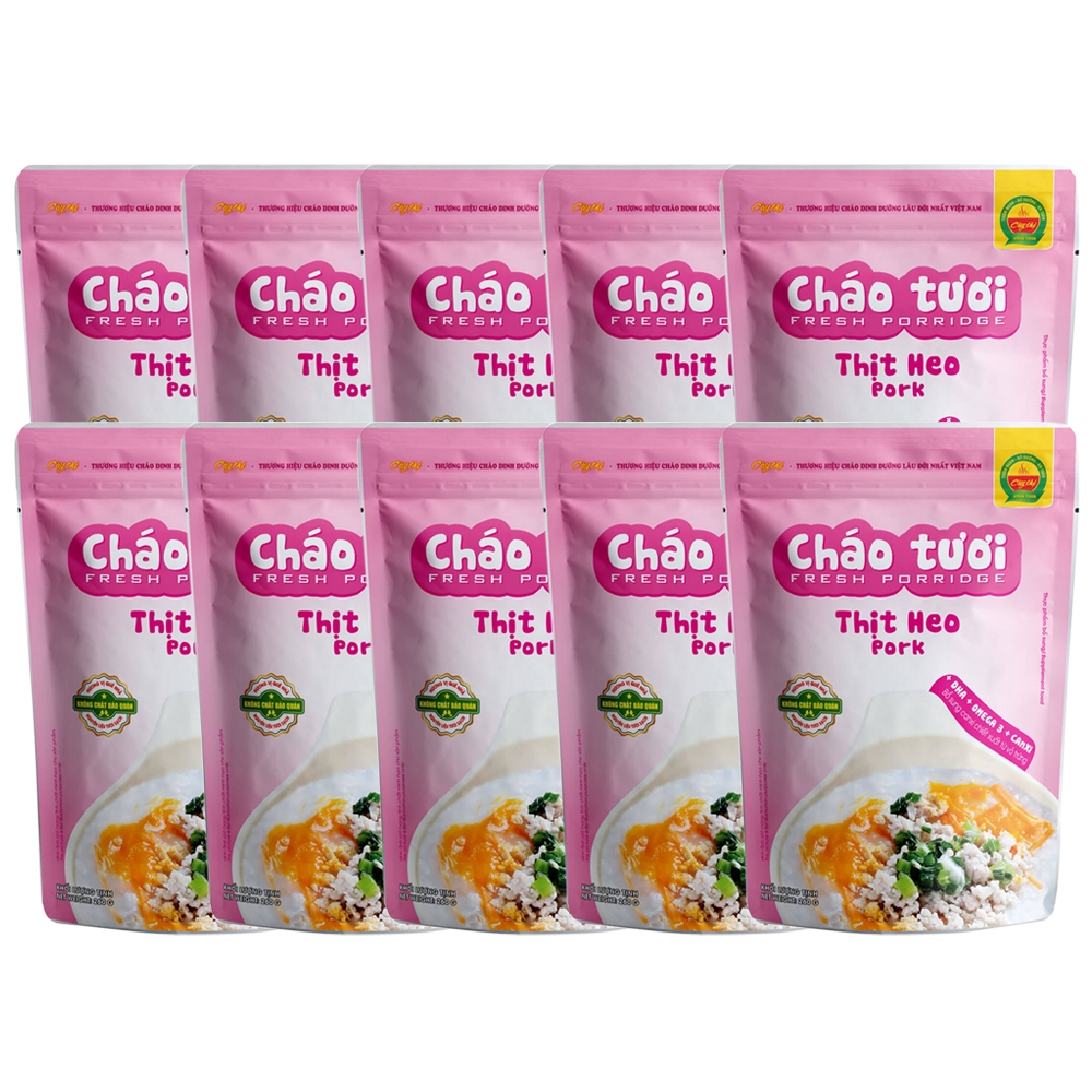 [HCM]Combo 10 gói Cháo tươi Thịt heo
