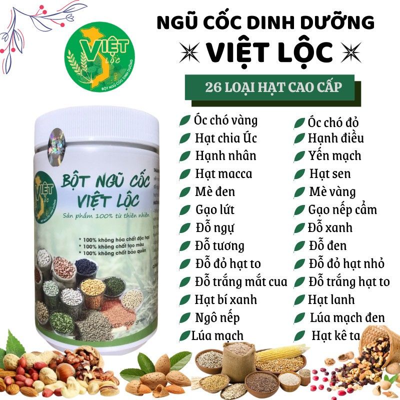 Ngũ cốc Việt Lộc 500g mẫu mới [chính hãng]