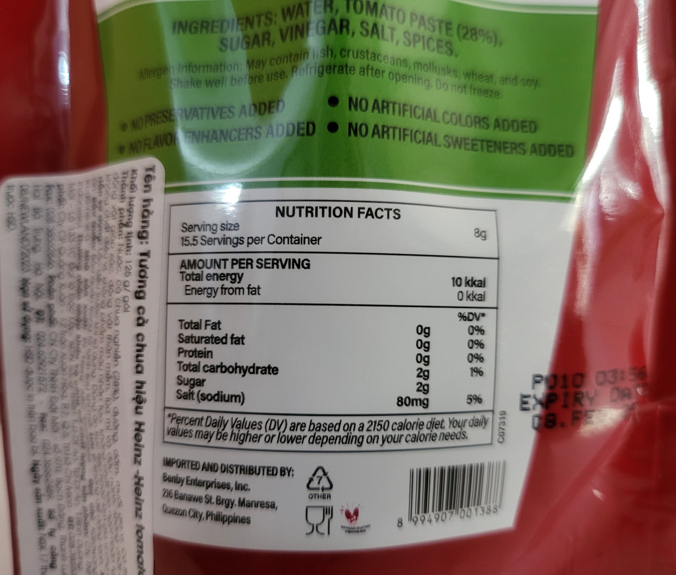 [Túi 125g] TƯƠNG CÀ [Indonesia] HEINZ Tomato Ketchup (halal)