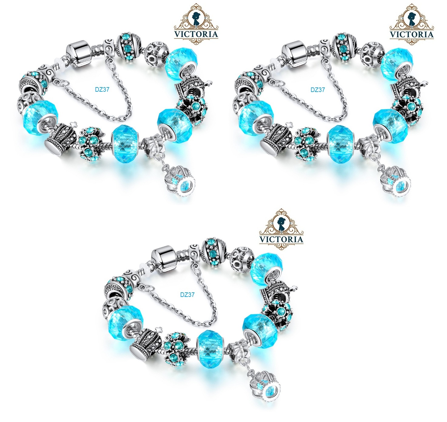 Vòng tay nữ đính hạt Charm DZ37