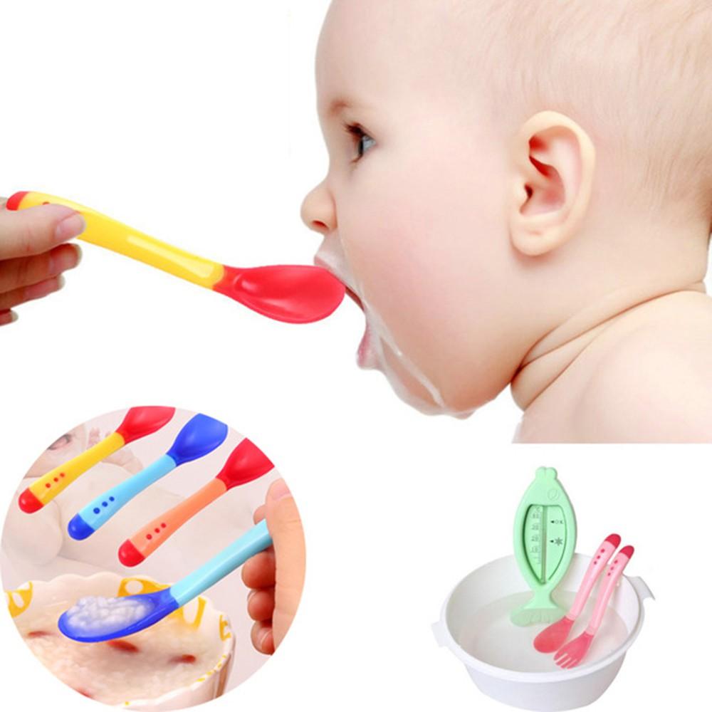 Combo 2 Thìa ăn dặm báo nóng cho bé yêu