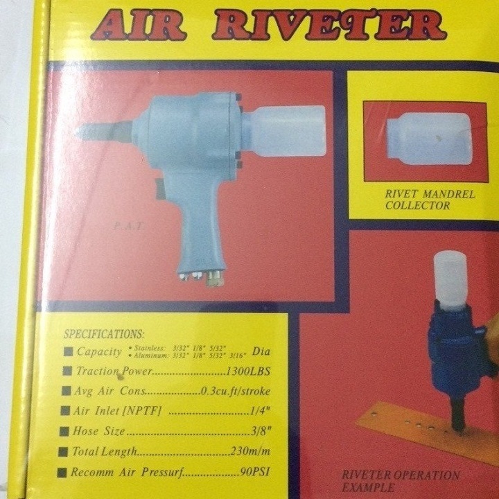 Súng bắn đinh rive khí Riverter CHÍNH HÃNG