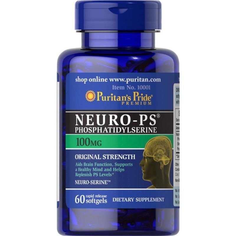 Viên uống bổ não (HSD: 30/4/2024) Neuro PS 100mg 60v cua Puritans Pride nhập khẩu