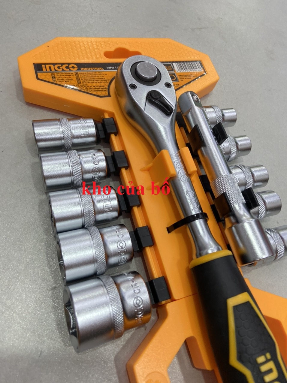 Bộ 12 cái đầu tuýp (1/2 inch) Ingco HKTS12122