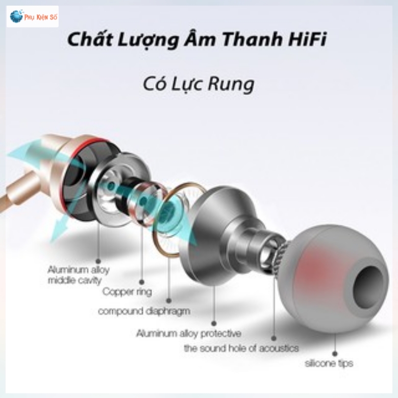 Tai Nghe Có Dây Nhét Tai Chống Ồn Có Mic cho các máy có jack cắm tròn 3.5