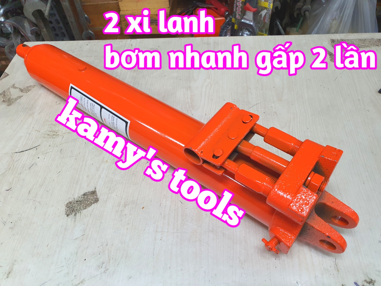Cẩu móc động cơ ô tô 2 tấn nặng 84kg 2 xy lanh bơm nhanh gấp 2 lần