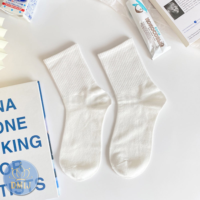 Tất nữ cổ cao họa tiết trắng tinh khôi vớ nữ cổ cao nhiều mẫu