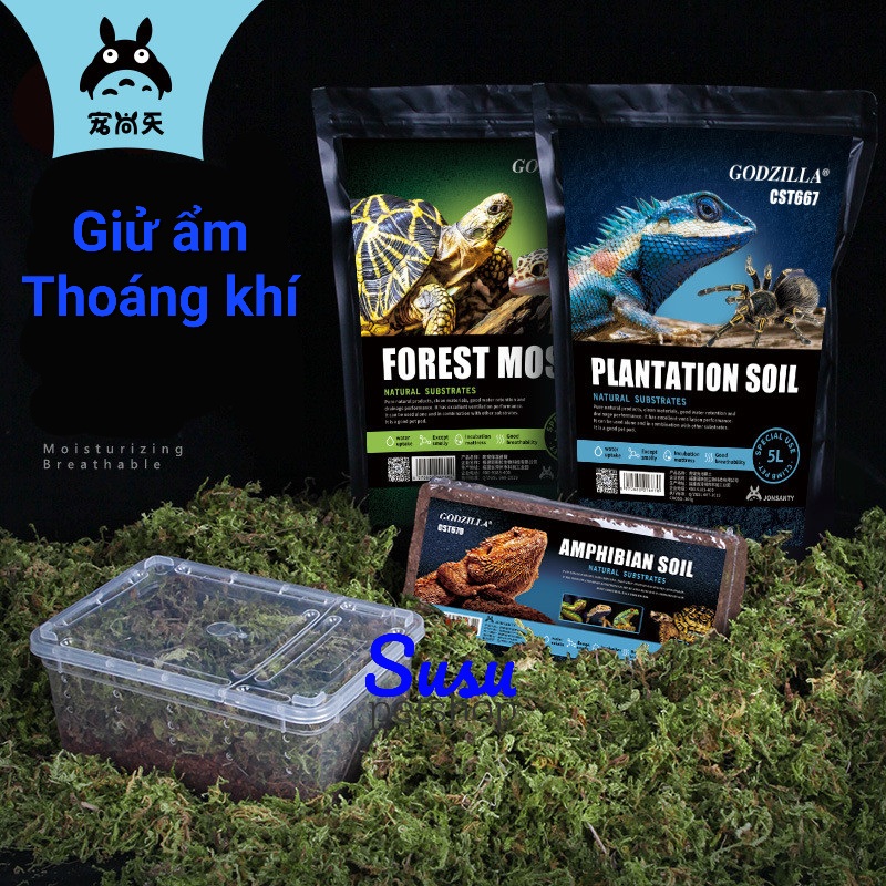 Lót chuồng cho Rùa, Bò Sát JONSANTY (mùn dừa, vỏ thông, rêu)