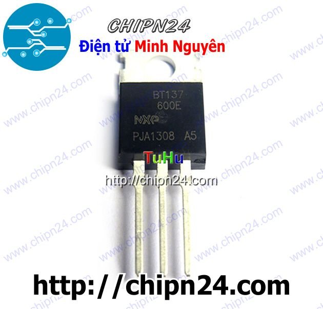 [2 con] (KT1) Triac SCR BT137-600E TO-220 8A 600V (BT137-600 BT137)