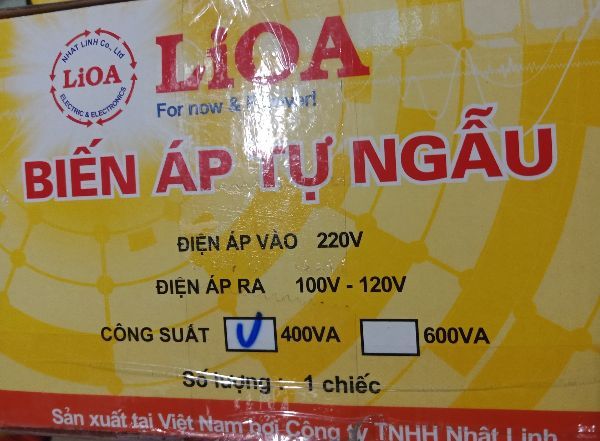 [HCM]Biến áp đổi nguồn Lioa 600VA-400VA-200VA