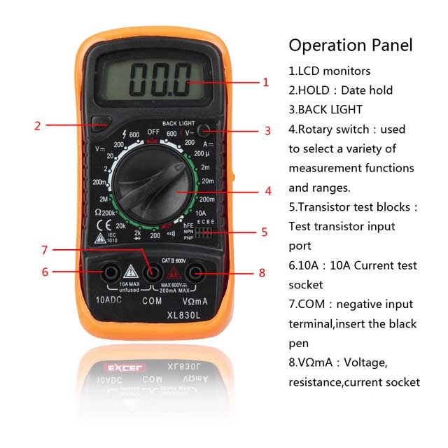 [Flash Sale] Đồng hồ vạn năng Xl830L Kèm Pin