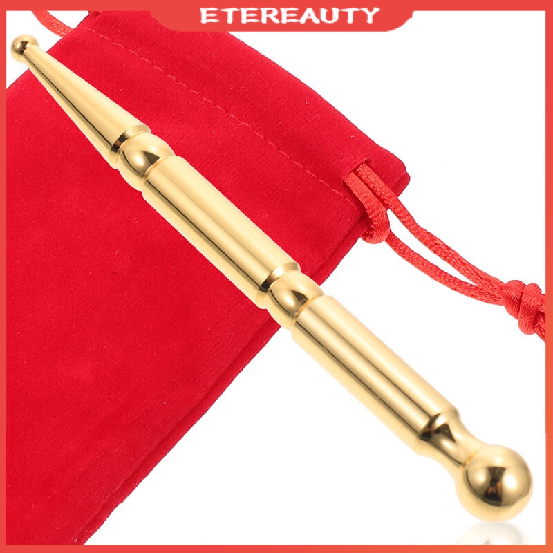ETEREAUTY Dual-head Acupressure Pen Brass Trigger Point Deep Tissue Massage Tool Massage Supply