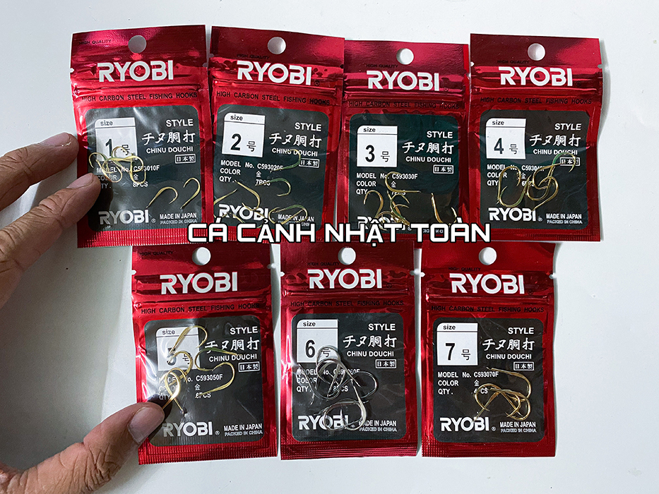 "Hoàn tiền đến 10%" LƯỠI CÂU CÁ RYOBI THÉP NHẬT BẢN