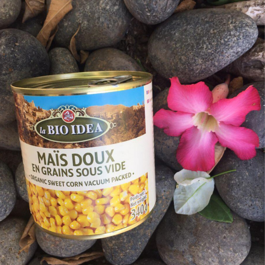 [HCM]Bắp (Ngô) ngọt hữu cơ đóng hộp Bio Idea 340g