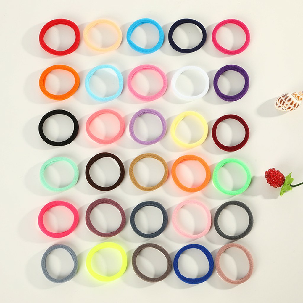 [SET 5]  BUỘC TÓC BASIC CHUN CO GIÃN TRƠN NHIỀU MÀU LỰA CHỌN | VIDEO THẬT | SHOP BEECOW