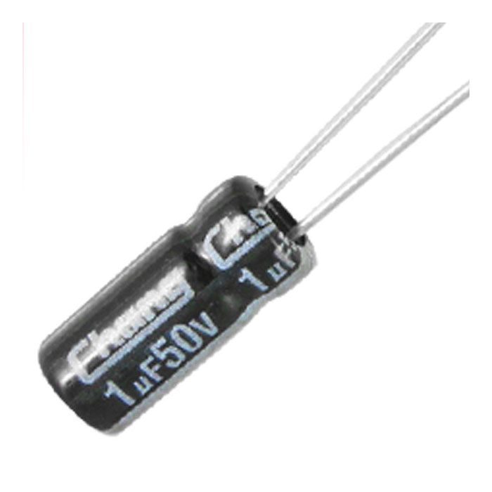 [50 cái] Tụ hóa 1uF, 2.2uF, 4.7uF (50V)