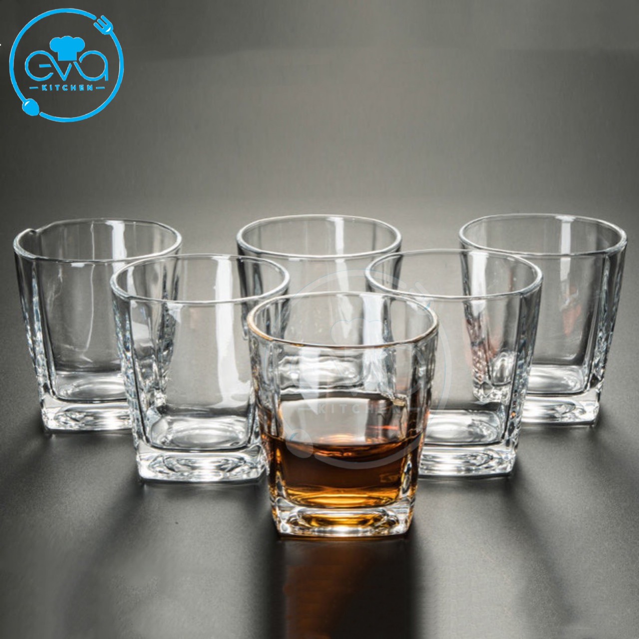 [HCM]Bộ 12 Ly Thủy Tinh Góc Vuông Lỡ 290 Ml Deli JS6001-2 M2612