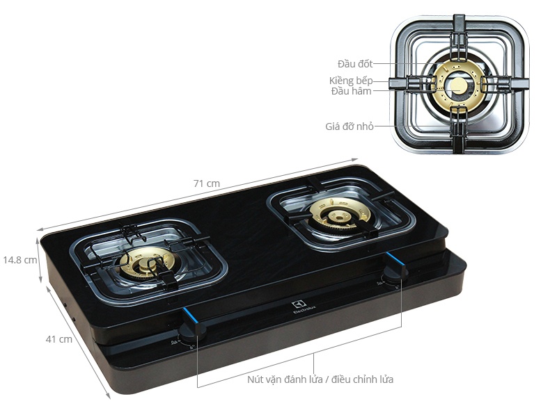 Bếp ga đôi Electrolux ETG728GKR