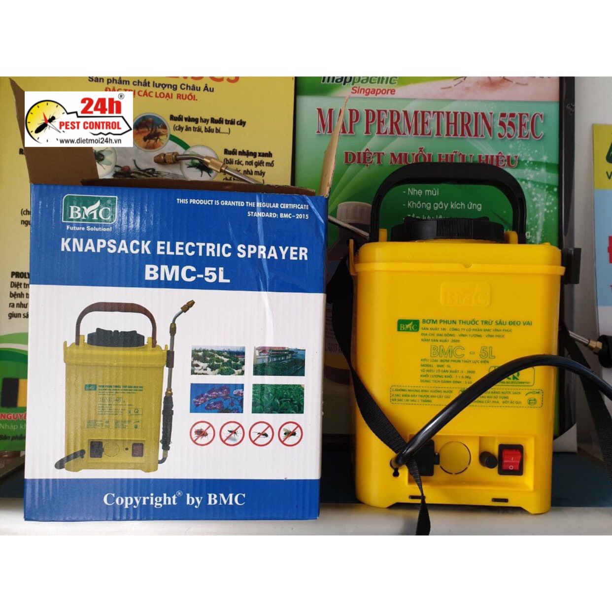 Bình Bơm điện BMC 5 lít chính hãng ( Bảo hành 6 tháng )