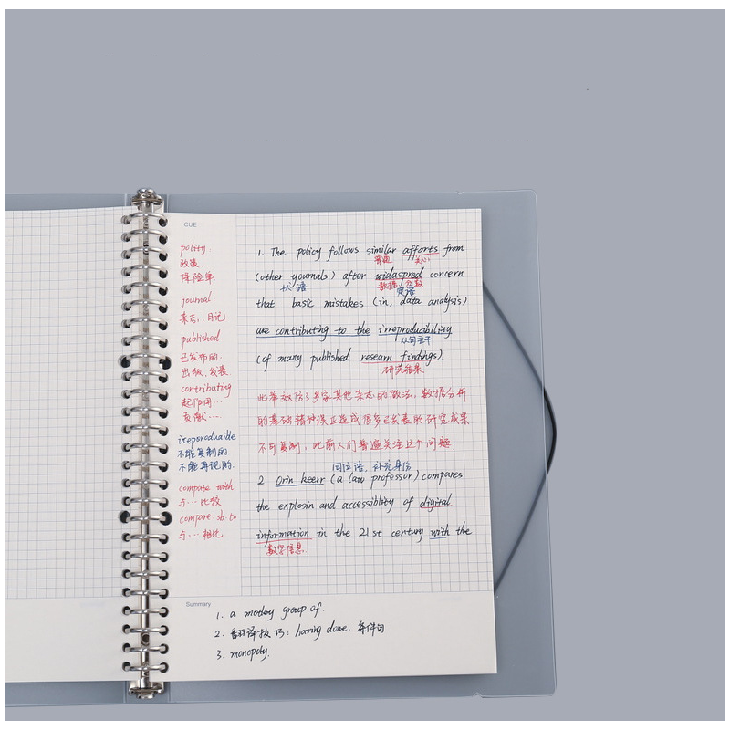 Sổ còng A5 B5, sổ Binder giấy caro dot refill làm sổ kế hoạch planner