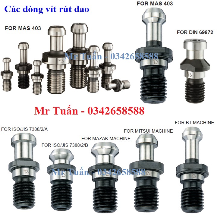 Vít rút dao chuôi dao phay BT40