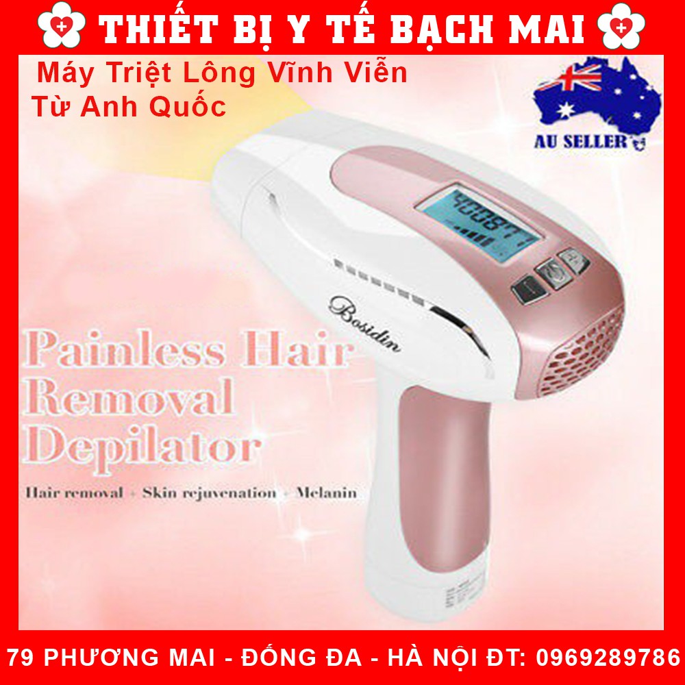 Máy Triệt Lông Bosidin D-1119 Anh Quốc [Có Đầu Triệt Lông + Đầu Trẻ Hóa Da]
