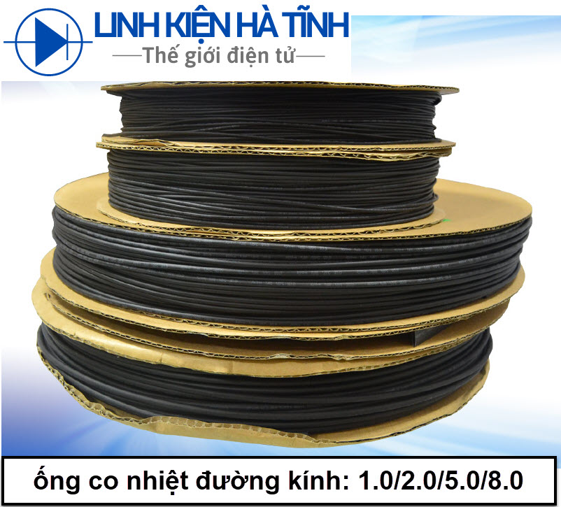 Ống gen co nhiệt đường kính 1mm / 2mm /3mm / 5mm / 8mm