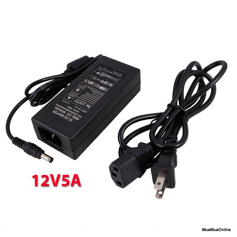 Adapter Nguồn 12V 5A Cho Máy Tính, Laptop Vá Các Thiết Bị Khác