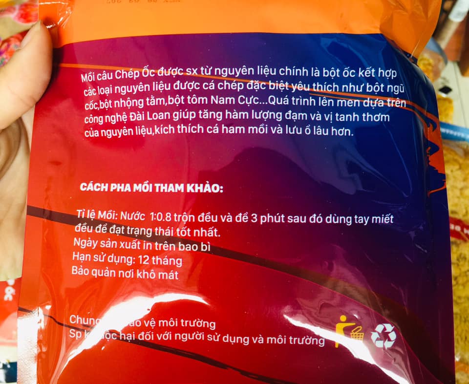 mồi câu cá sa phạm chép ốc COMBO 2 GÓI