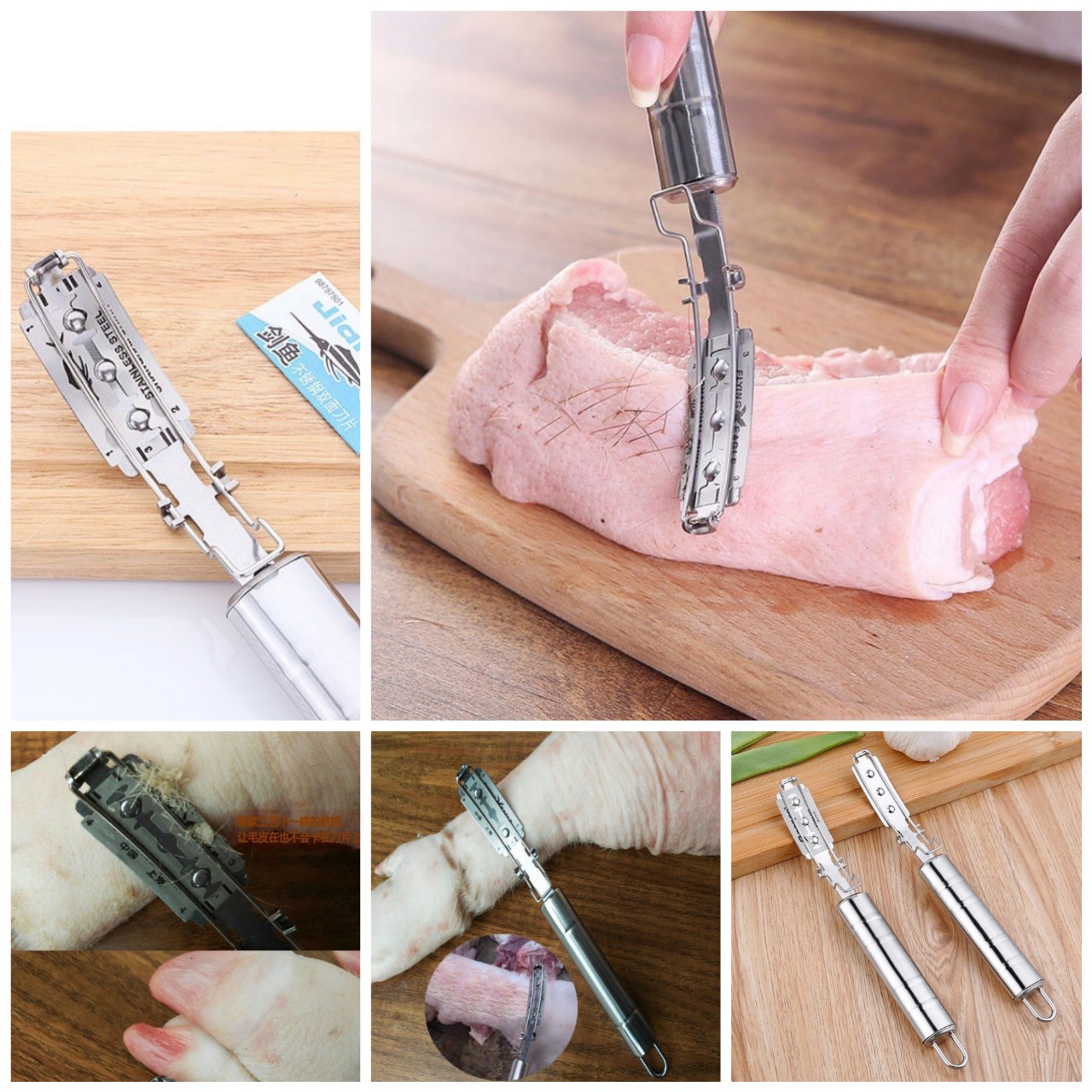 BÁO GIÁ Bộ Dao Làm Bếp Tốt | Shopee Lazada Sendo Tiki mới nhất 44 ( GIÁ RẺ ) Dao cạo lông heo lông lợn , lông gà vịt bằng thép không gỉ loại tốt , cách làm sạch lông heo lông lợn nhanh chóng