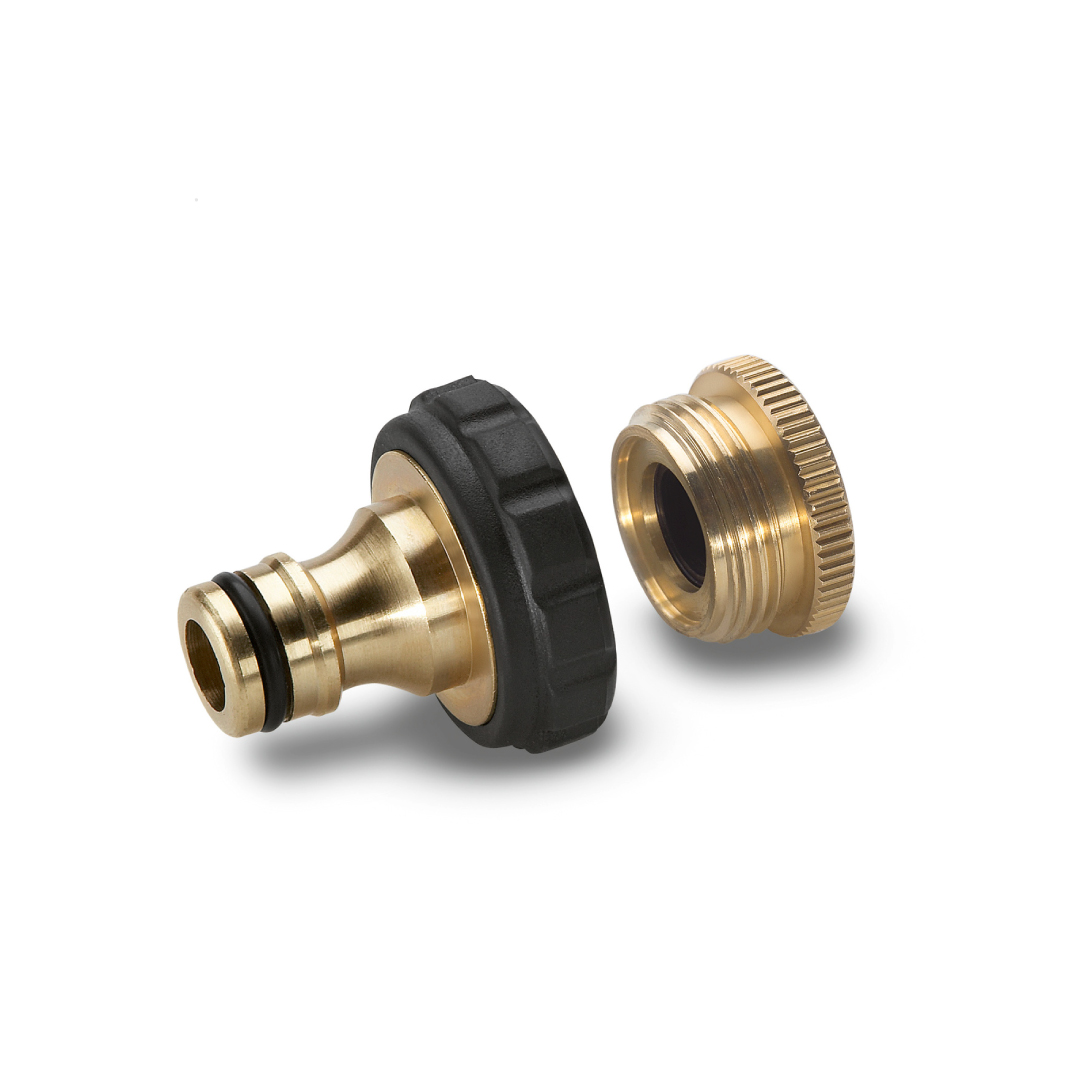 Đầu nối vòi nước bằng đồng cao cấp Karcher G 3/4 và bộ giảm ren G 1/2 - Phù hợp với vòi có ren đường kính 21 - 27mm