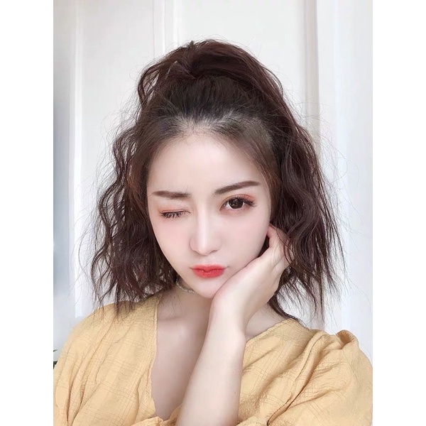 tóc giả ngoặm xù ngắn 😍FREESHIP❤️ 40cm