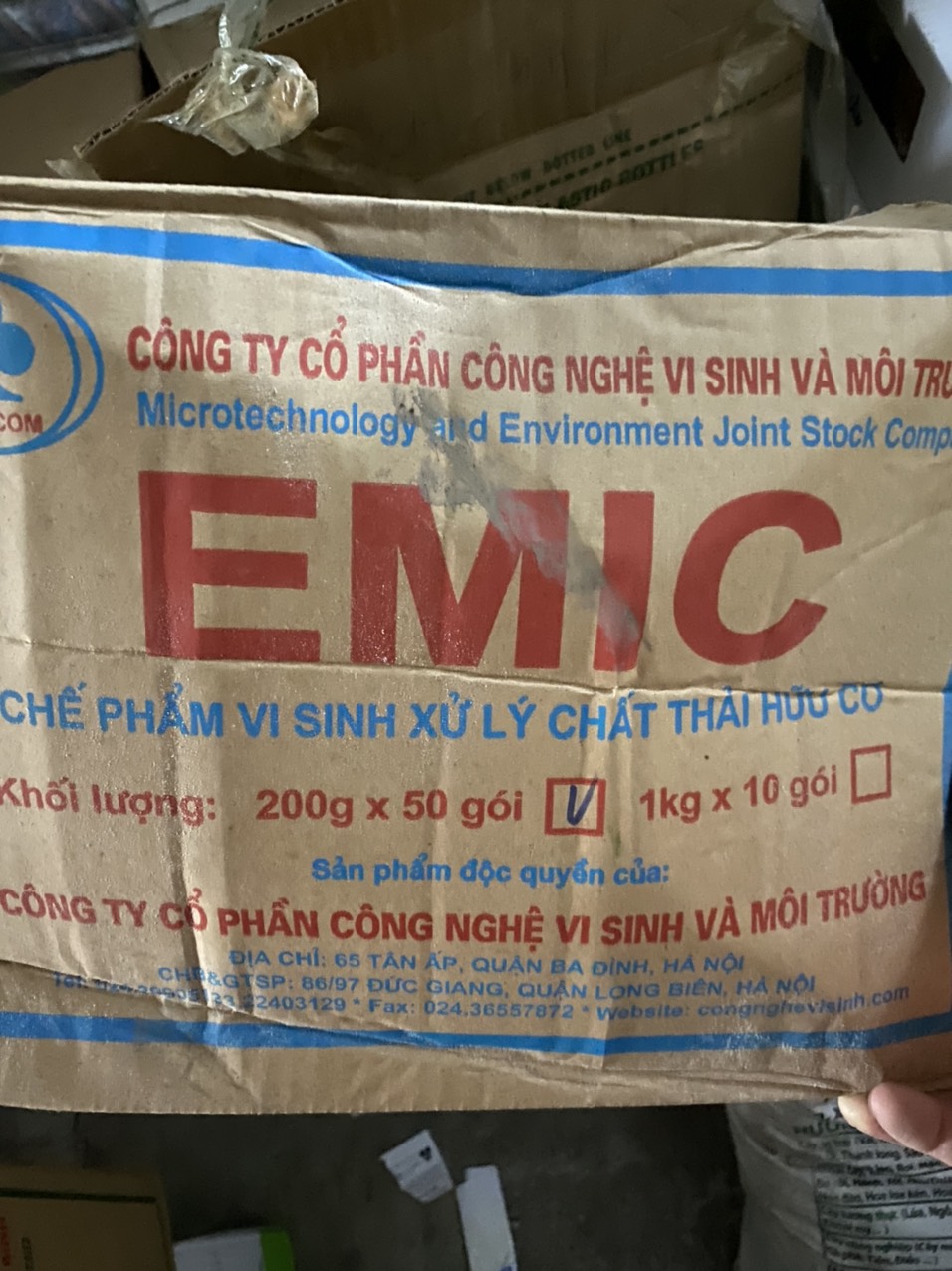 Chế phẩm sinh học EMIC ủ phân xử lý chất thải gói 200gr