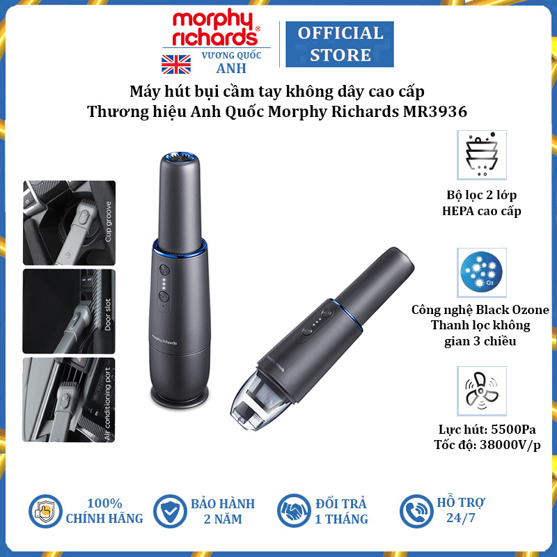 Vacuum cleaner handheld wireless brand Morphy Richards MR3936-capacity 70W-imported aperture