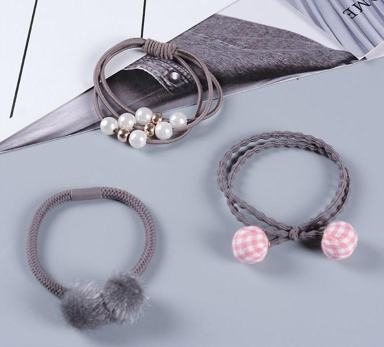 Thun cột tóc - Combo thun cột tóc 16 kiểu - Phụ kiện tóc dễ thương