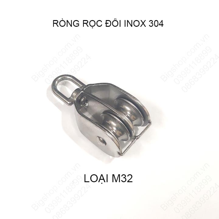 Ròng rọc đôi bằng inox 304 không gỉ m20-m25-m32-m50 tùy chọn