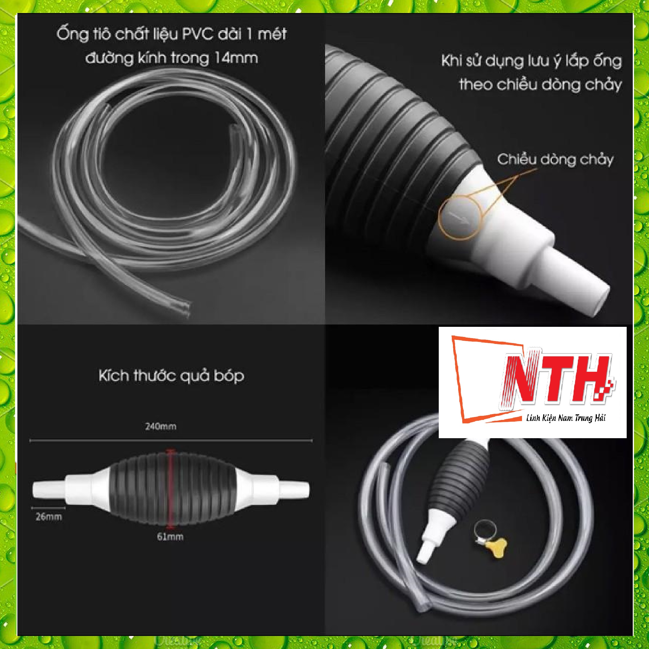 Vòi bơm hút nước đa năng dài 1m
