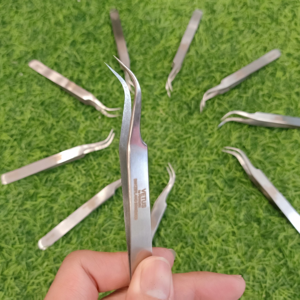 Nhíp Nhặt Lông Yến Vetus Cao Cấp Inox Toàn Phần Nhíp Cong Và Nhíp Thẳng