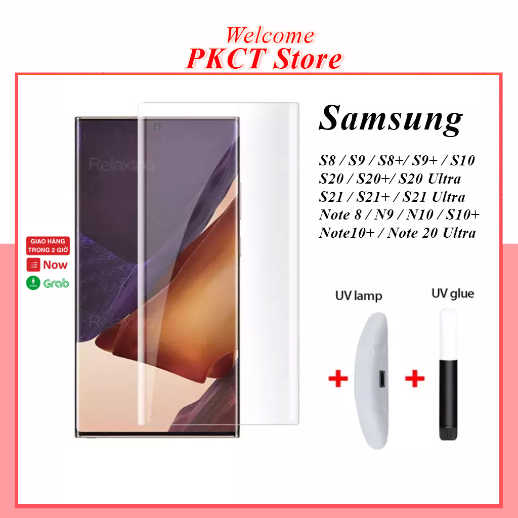 Kính cường lực Samsung Galaxy S10 S10+ S10Pro S20 S20plus S20ultra S10 5G trọn bộ keo UV