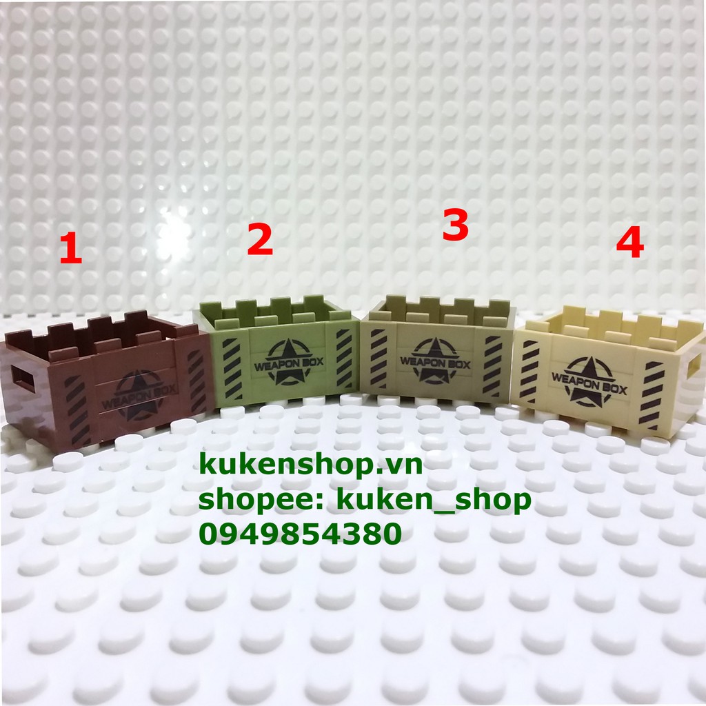 Combo 2 thùng để đồ dùng trang bị no.424 - phụ kiện đồ chơi lắp ráp