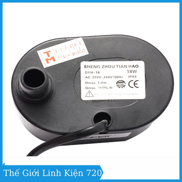 Máy Bơm Chìm DYH-18 220VAC 18W 1000L/h