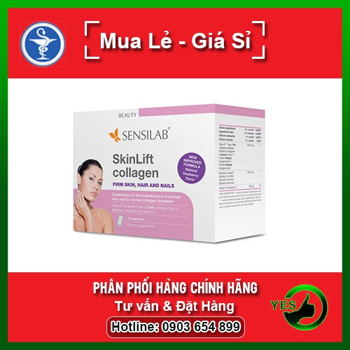 Skinlift Collagen Làm Chậm Quá Trình Lão Hóa, Giúp Da Sáng Mịn Tự Nhiên (Hộp 15 gói)
