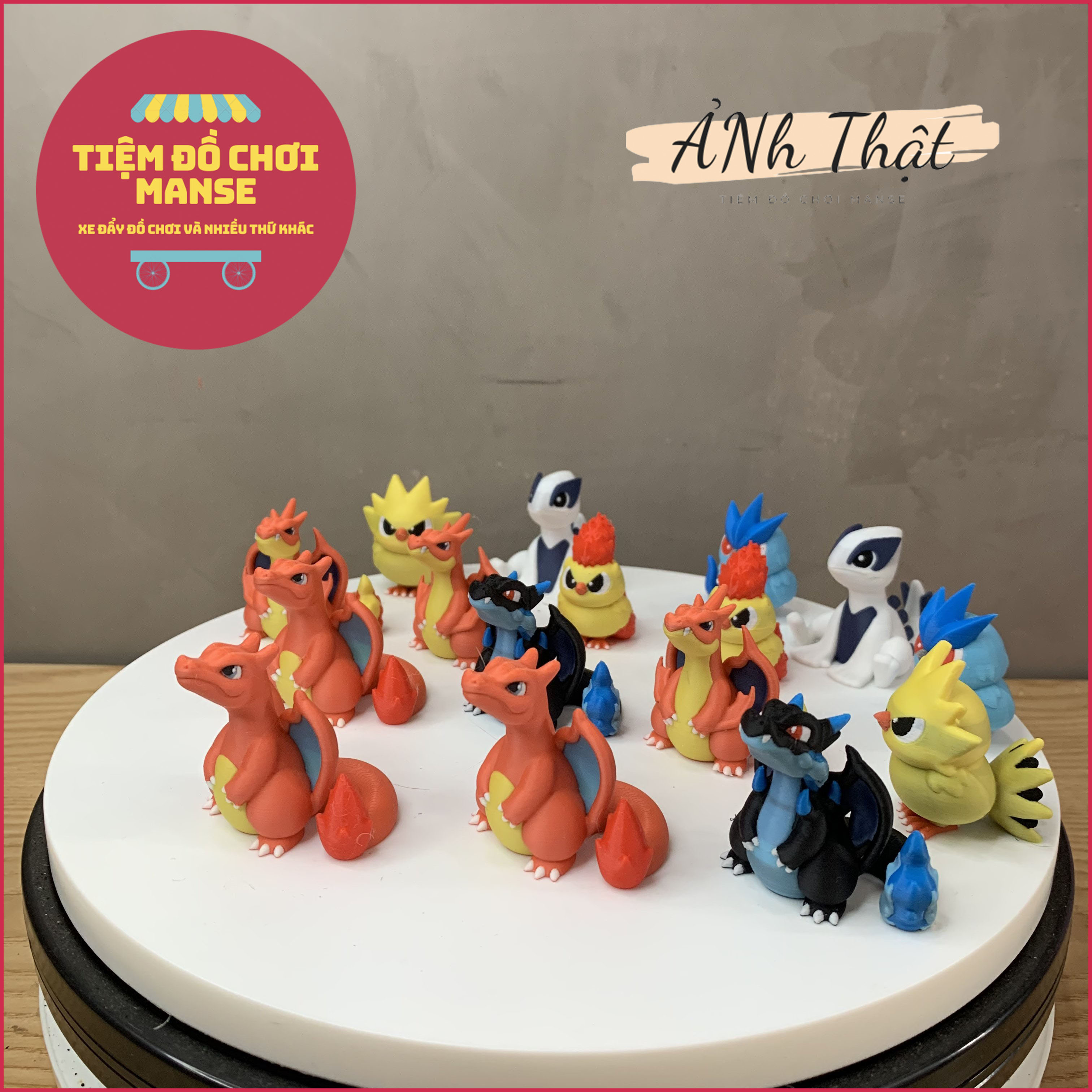 [ Thiết Kế Độc Quyền ] Mô hình Các Pokemon Mega Charizard, Charmander, Charmeleon, Tyranitar, Dragonite - Không Đụng Hàng