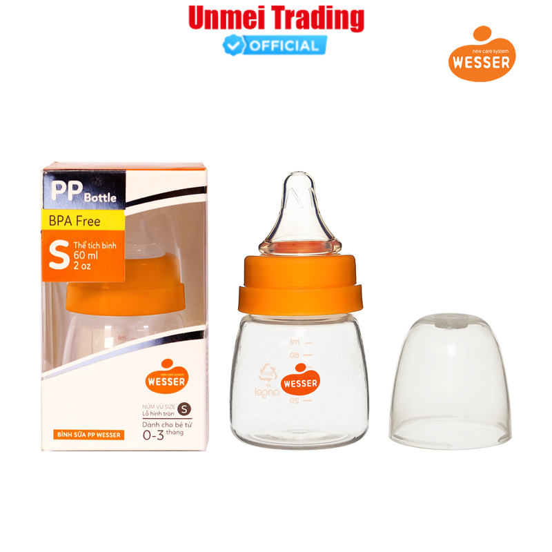 Bình sữa Wesser PP (cổ hẹp) 60ml