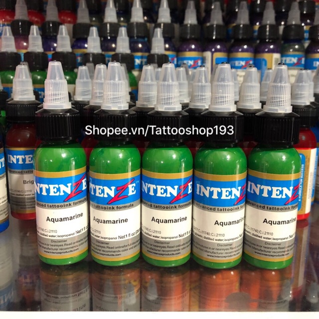Mực tập xăm màu xanh lá 30ml:50k/chai