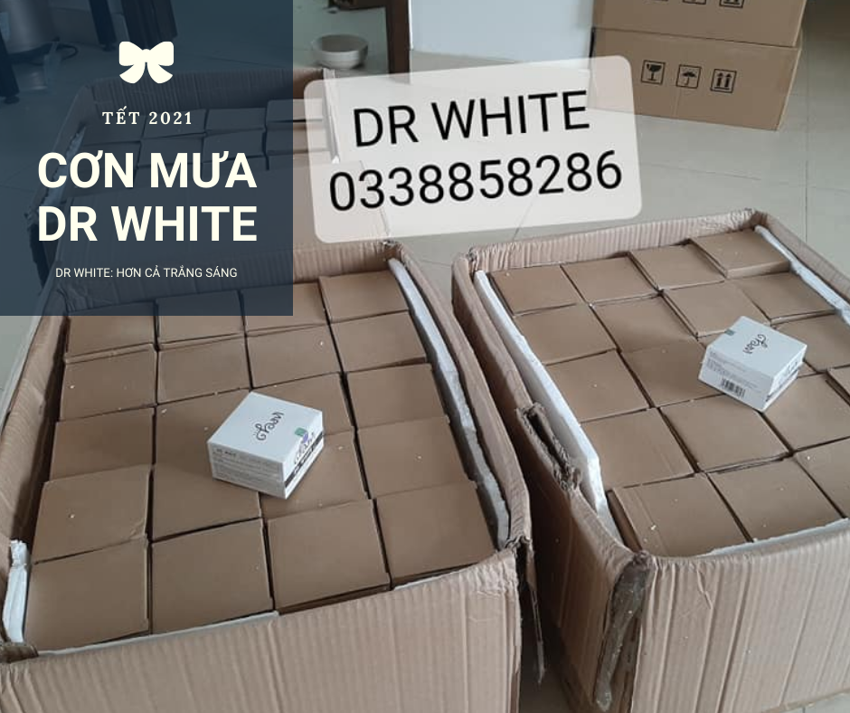 Bột đánh răng DR WHITE làm trắng hết hôi miệng