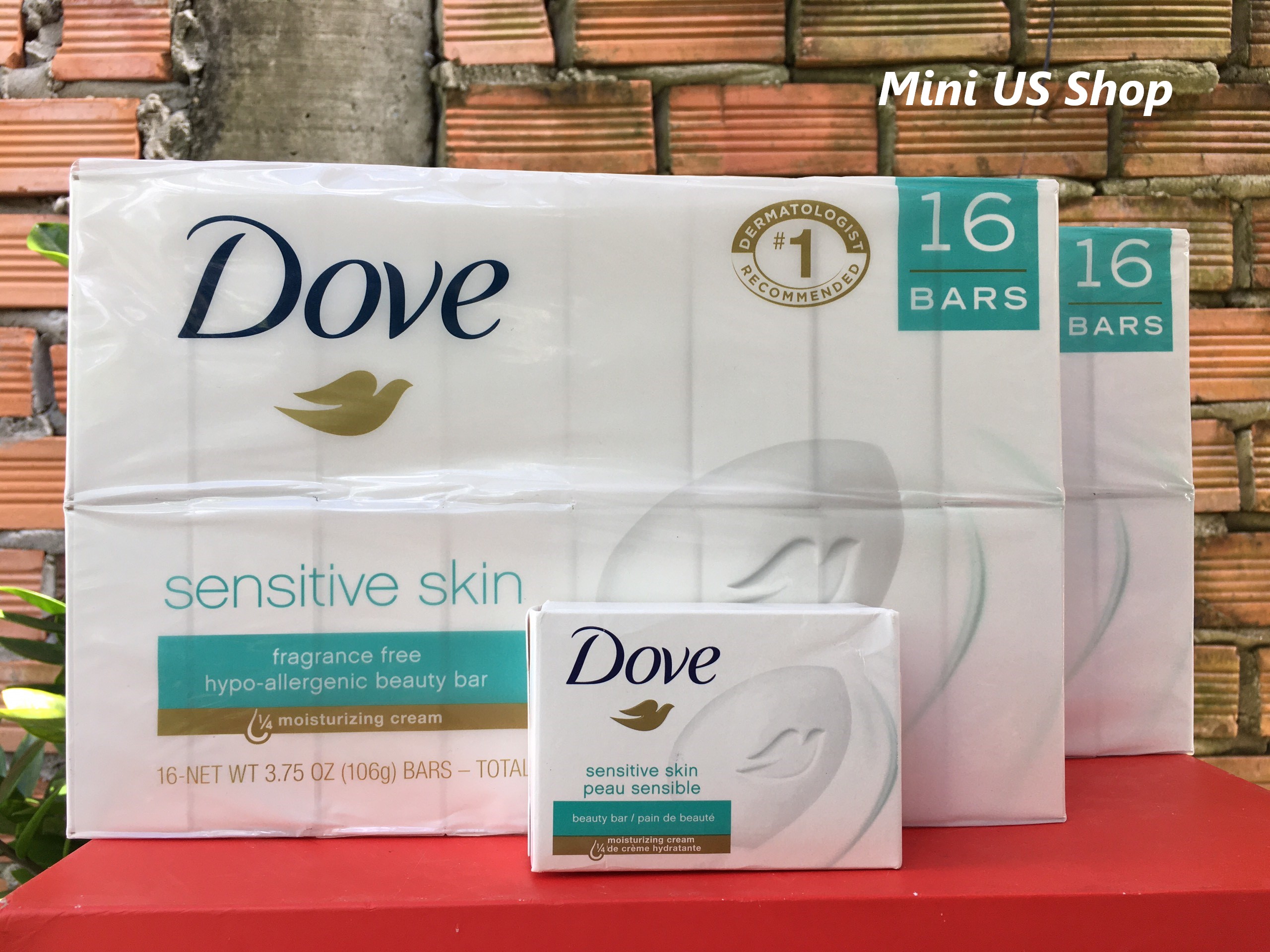 [HÀNG MỸ/NEW] XÀ BÔNG CỤC DOVE SENSITIVE - DÀNH CHO DA NHẠY CẢM
