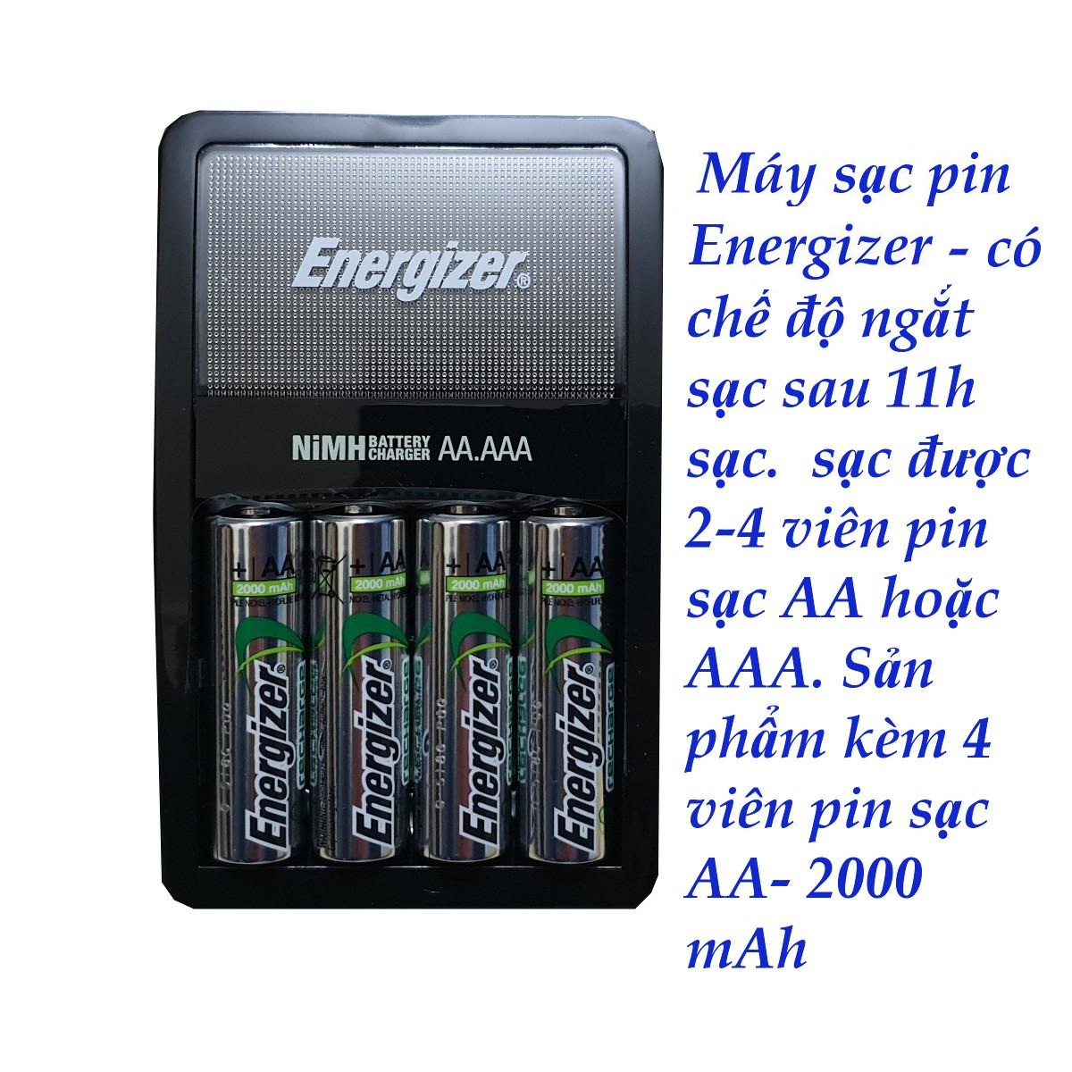 Máy sạc pin kèm 4 pin AA 1300mah / 2000mah Energizer
